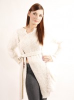 Knitted furry coat