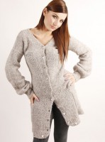 Grey knit coat